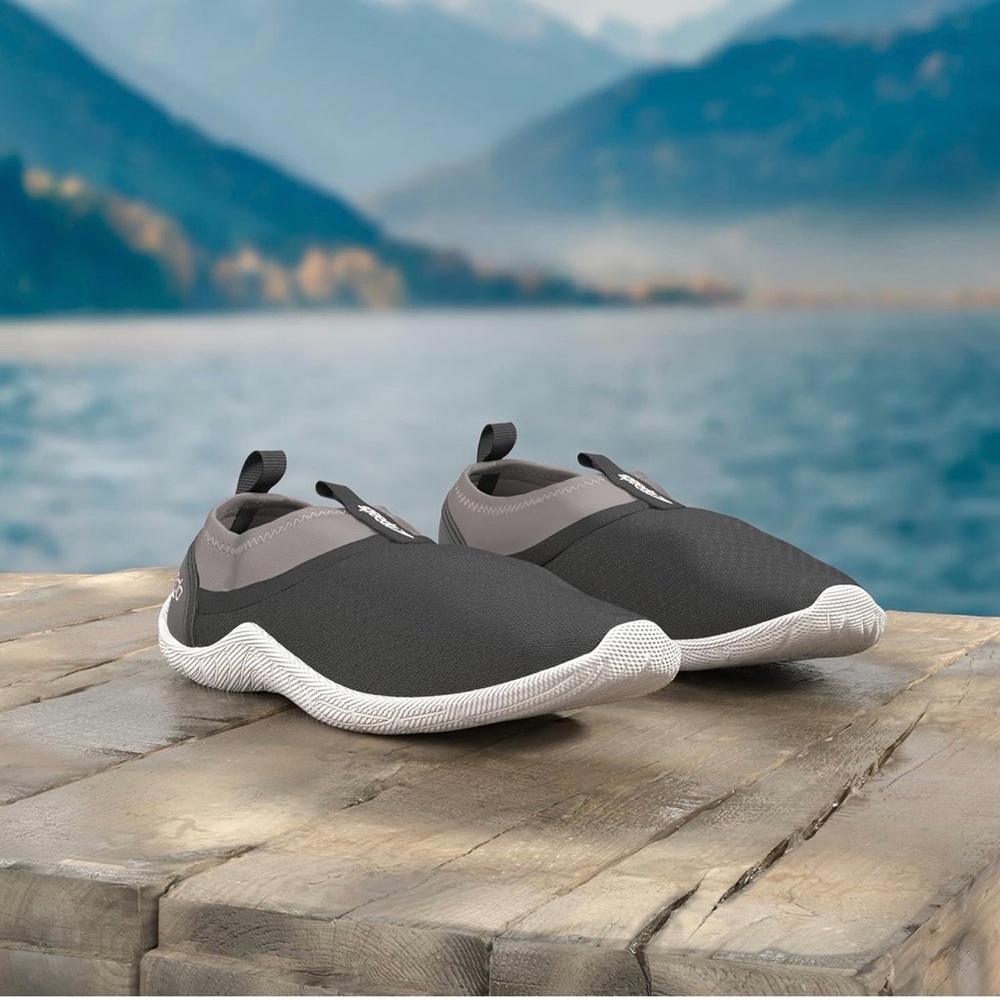 ⭐️2/$12 Women’s 10 Speedo Tidal Cruiser Swim Mesh Water Shoes- black grey pink - Picture 2 of 10